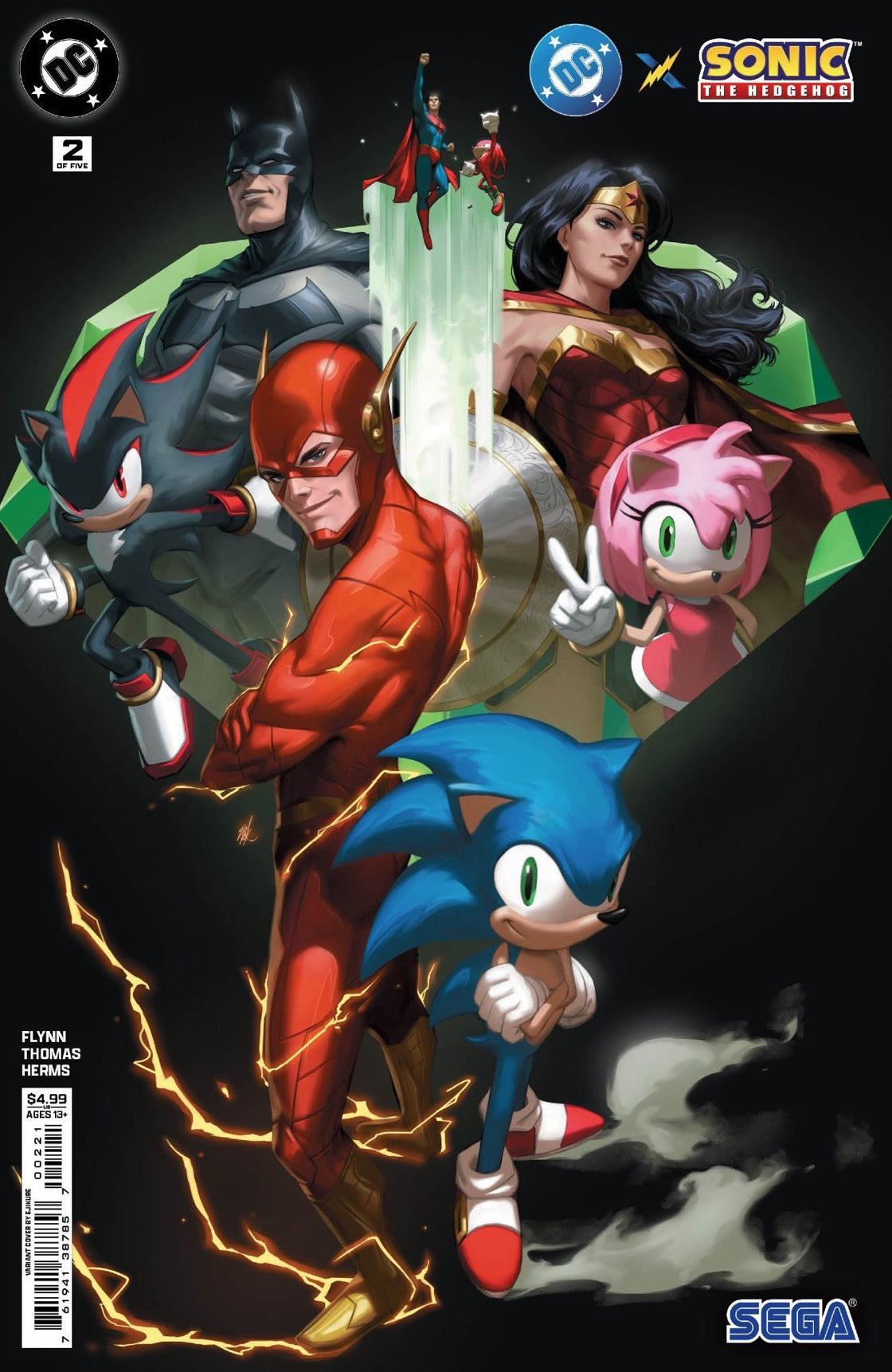 DC X Sonic The Hedgehog #2 - Ejikure Cardstock Variant!