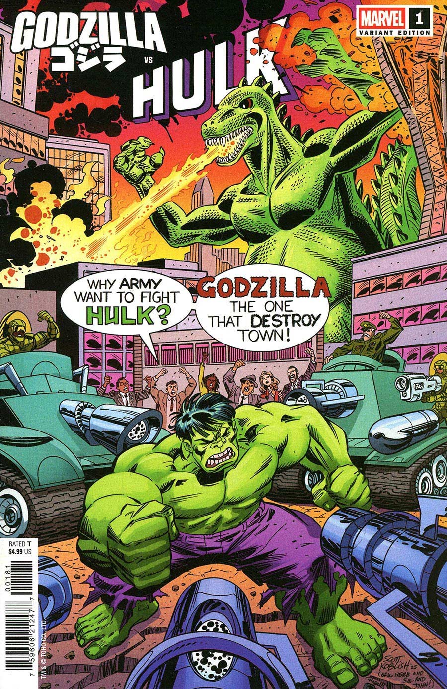 Godzilla Vs Hulk #1 - Scott Koblish Variant!