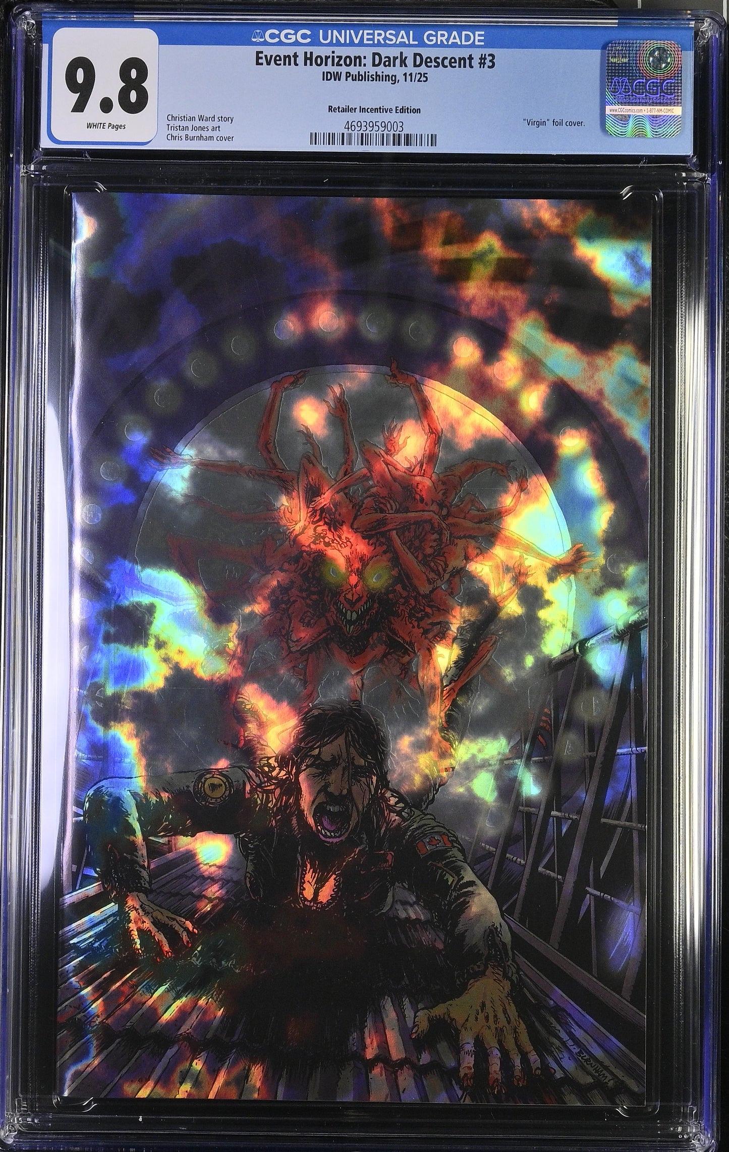 Event Horizon Dark Descent #3 CGC 9.8 Burnham Virgin Magma Foil Variant LTD 5