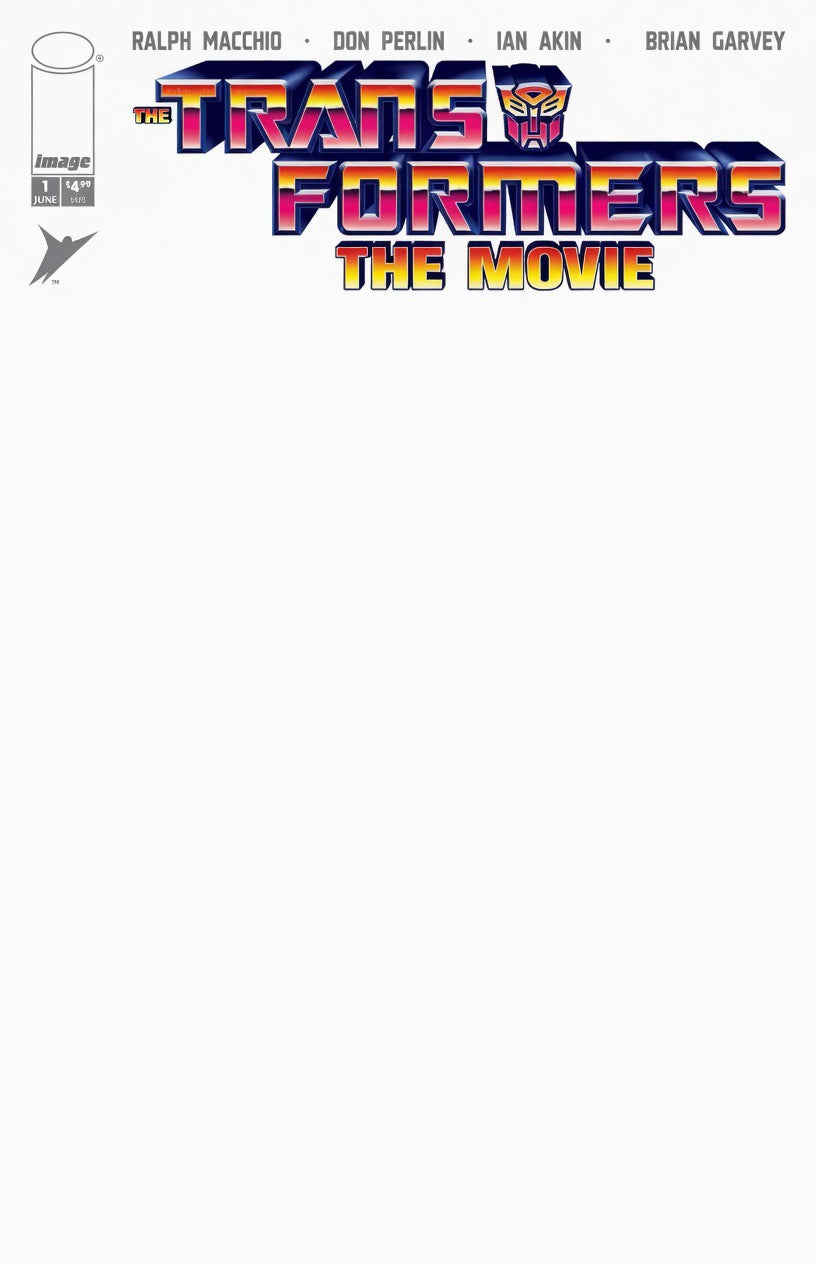 Transformers The Movie 40Th Anniversary Edition #1 (Of 3) Cvr D Blank Sketch Var