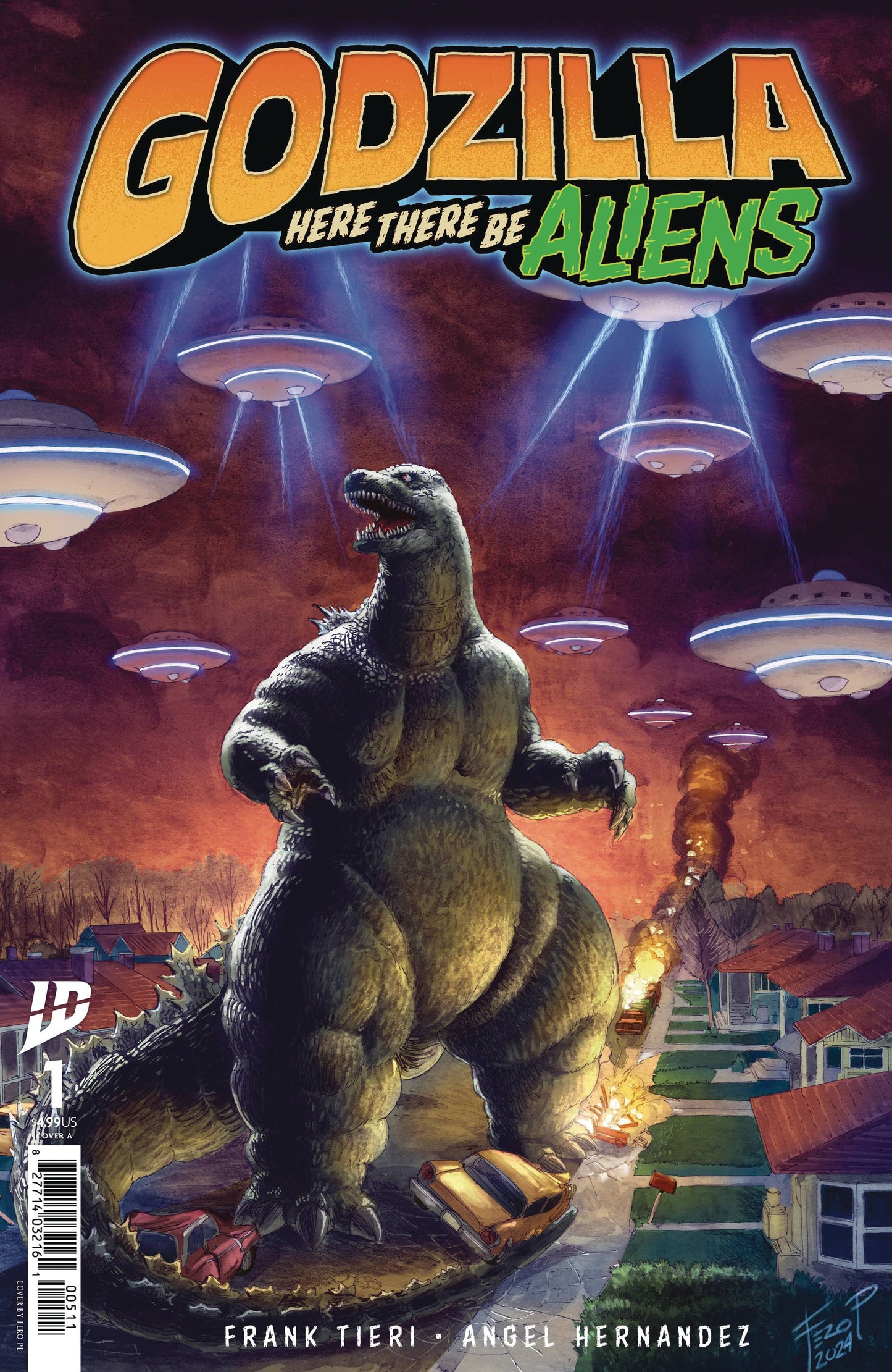 Godzilla: Here There Be Aliens #1 - Fero Pe Cover A
