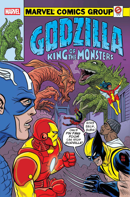 Godzilla Vs Avengers #1 - Mike Allred Godzilla King Of Monsters Homage Variant!