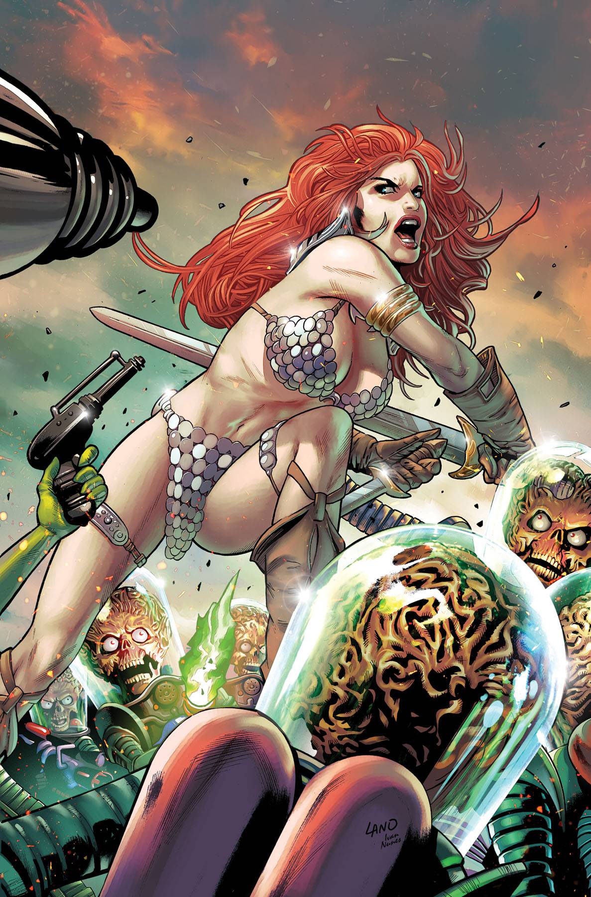 Red Sonja Attacks Mars #1 - 1:15 Greg Land Virgin Incentive Variant! +Top Loader